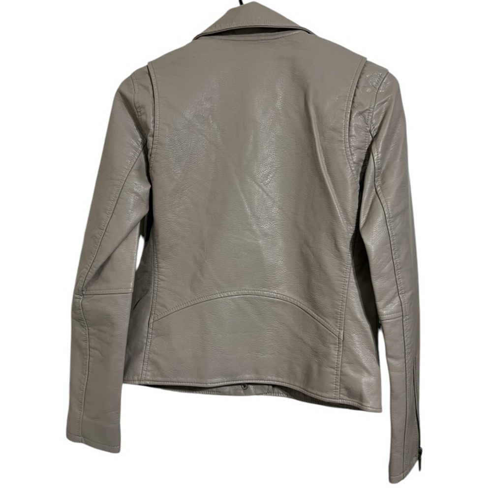 Blank NYC Vegan Leather Moto Jacket in Gray - Picture 3 of 4
